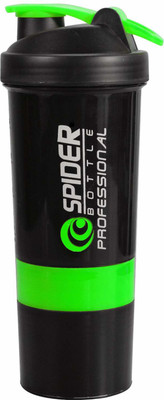 Voyageur 600 ml Plastic Sipper(Pack of 1, Black, Green)