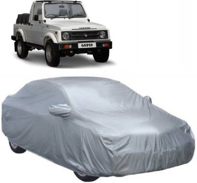 Elegance Car Cover For Maruti Suzuki Gypsy King (With Mirror Pockets)(Silver)