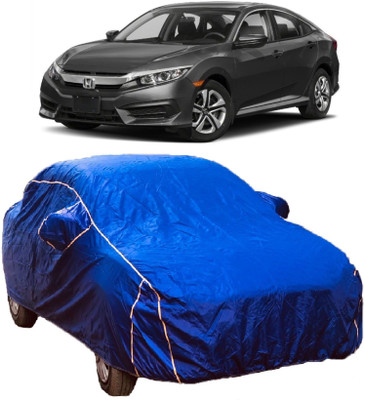 MoTRoX Car Cover For Honda Civic (With Mirror Pockets)(Blue)