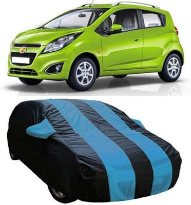AASTER Car Cover For Chevrolet Beat (With Mirror Pockets)(Blue, For 2017 Models)