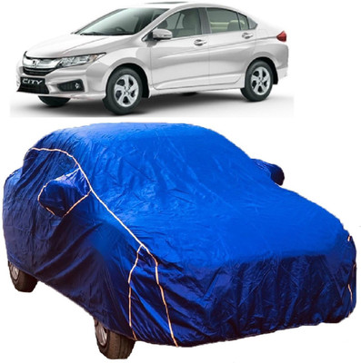 MoTRoX Car Cover For Honda City ZX (With Mirror Pockets)(Blue)