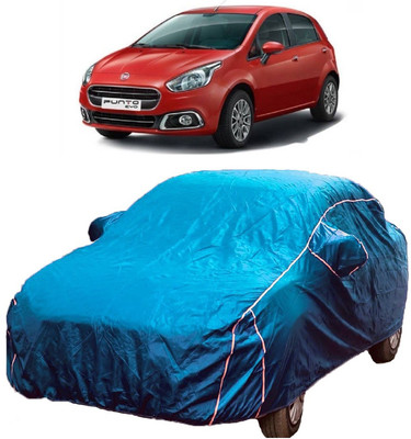 MoTRoX Car Cover For Fiat Punto Evo (With Mirror Pockets)(Blue)