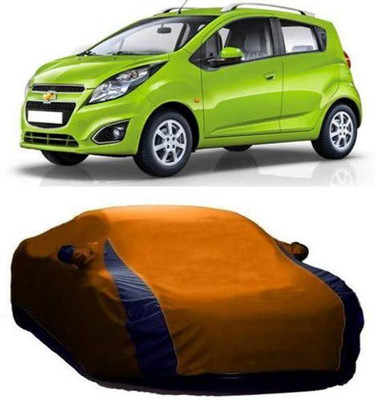 AASTER Car Cover For Chevrolet Beat (With Mirror Pockets)(Orange, For 2017 Models)