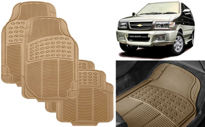 Auto Kite Rubber, PVC Standard Mat For  Chevrolet Tavera(Beige)