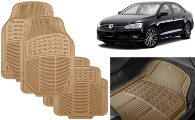 Auto Kite Rubber, PVC Standard Mat For  Volkswagen Jetta(Beige)