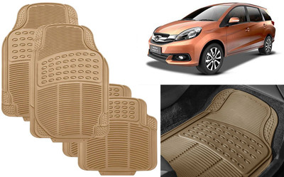 Auto Kite Rubber, PVC Standard Mat For  Honda Mobilio(Beige)