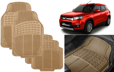 Auto Kite Rubber, PVC Standard Mat For  Maruti Suzuki Vitara Brezza(Beige)