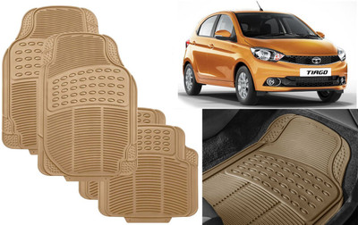 Auto Kite Rubber, PVC Standard Mat For  Tata Tiago(Beige)