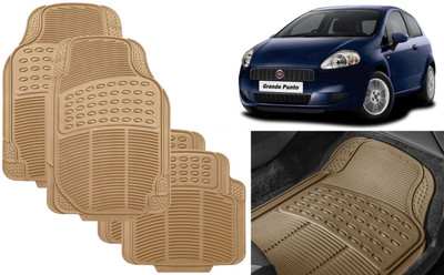 Auto Kite Rubber, PVC Standard Mat For  Fiat Grand Punto(Beige)