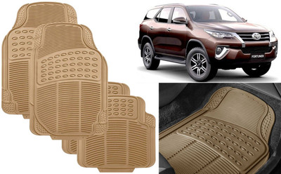 Auto Kite Rubber, PVC Standard Mat For  Toyota New Fortuner(Beige)