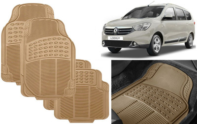 Auto Kite Rubber, PVC Standard Mat For  Renault Lodgy(Beige)