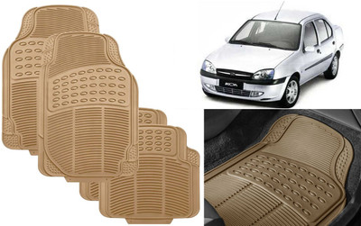 Auto Kite Rubber, PVC Standard Mat For  Ford Ikon(Beige)