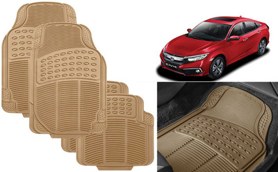 Auto Kite Rubber, PVC Standard Mat For  Honda Civic(Beige)