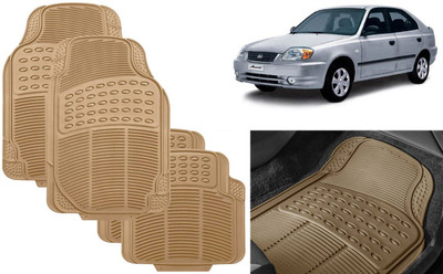 Auto Kite Rubber, PVC Standard Mat For  Hyundai Accent(Beige)