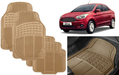 Auto Kite Rubber, PVC Standard Mat For  Ford Aspire(Beige)