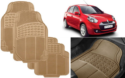 Auto Kite Rubber, PVC Standard Mat For  Renault Pulse(Beige)