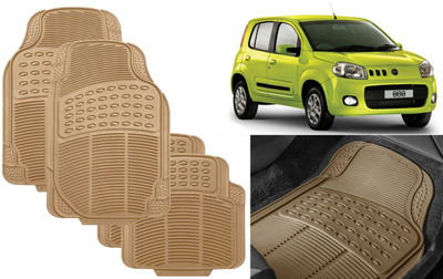 Auto Kite Rubber, PVC Standard Mat For  Fiat Uno(Beige)