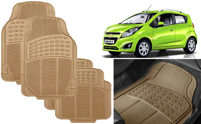 Auto Kite Rubber, PVC Standard Mat For  Chevrolet Beat(Beige)
