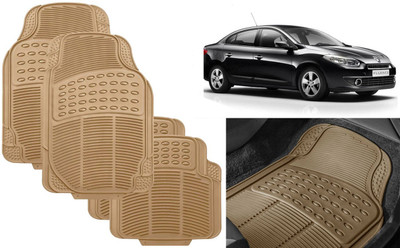 Auto Kite Rubber, PVC Standard Mat For  Renault Fluence(Beige)