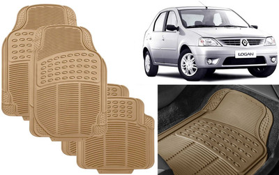 Auto Kite Rubber, PVC Standard Mat For  Mahindra Logan(Beige)