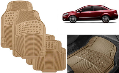 Auto Kite Rubber, PVC Standard Mat For  Fiat Linea(Beige)