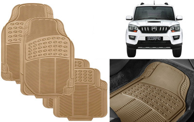 Auto Kite Rubber, PVC Standard Mat For  Mahindra New Scorpio(Beige)
