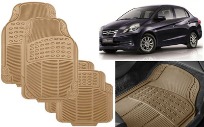 Auto Kite Rubber, PVC Standard Mat For  Honda Amaze(Beige)