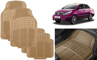 Auto Kite Rubber, PVC Standard Mat For  Tata Manza(Beige)