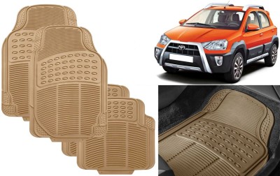 Auto Kite Rubber, PVC Standard Mat For  Toyota Etios Cross(Beige)