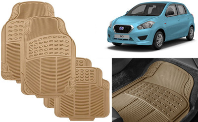 Auto Kite Rubber, PVC Standard Mat For  Datsun Go+(Beige)