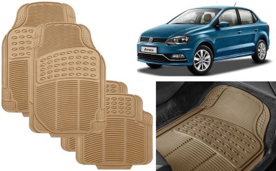 Auto Kite Rubber, PVC Standard Mat For  Volkswagen Ameo(Beige)