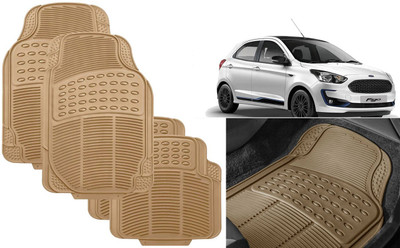 Auto Kite Rubber, PVC Standard Mat For  Ford Figo(Beige)