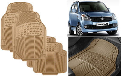 Auto Kite Rubber, PVC Standard Mat For  Maruti Suzuki WagonR(Beige)