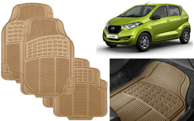 Auto Kite Rubber, PVC Standard Mat For  Datsun Go(Beige)
