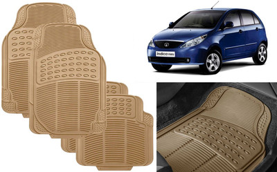 Auto Kite Rubber, PVC Standard Mat For  Tata Indica Vista(Beige)