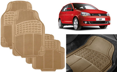 Auto Kite Rubber, PVC Standard Mat For  Volkswagen Polo GT(Beige)