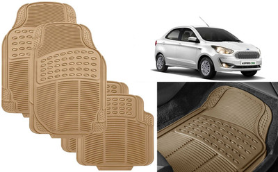 Auto Kite Rubber, PVC Standard Mat For  Ford Aspire(Beige)