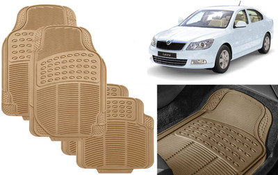 Auto Kite Rubber, PVC Standard Mat For  Skoda Laura(Beige)