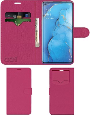 ACM Flip Cover for Oppo Reno 3 Pro 5G(Pink, Cases with Holder, Pack of: 1)