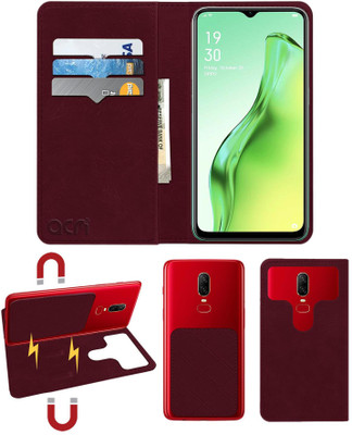 ACM Flip Cover for Oppo A31(Maroon, Cases with Holder, Pack of: 1)