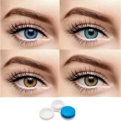 soft eye Monthly Disposable(00, Colored Contact Lenses, Pack of 4)