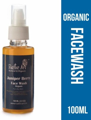 RUSTIC ART juniper Berry for Deep Cleansing Dry Skin Sulphate Paraben Free 100ml  (100 ml) Face Wash(100 ml)