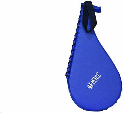 HENCO PU Bolley - Single Fan Pad for Martial Art, 46 cm x 4 cm (Blue) Striking Pad(Blue)