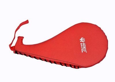 HENCO PU Bolley - Single Fan Pad for Martial Art, 46 cm x 4 cm (Red) Striking Pad(Red)