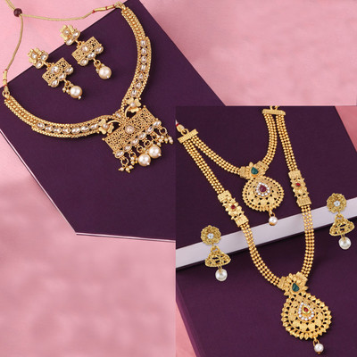 SILVER SHINE Alloy Gold-plated Gold Jewellery Set(Pack of 1)