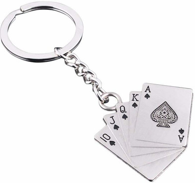 V_GADGETS Playing Cards/Poker Cards Metal Keychain/Keyring / Key Ring/Key Chain Key Chain