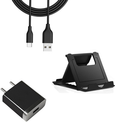 SARVIN Wall Charger Accessory Combo for Motorola One Macro(Black)