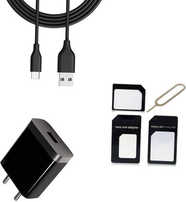 SARVIN Wall Charger Accessory Combo for Xiaomi Redmi Note 8(Black)