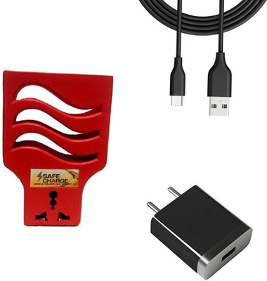 DAKRON Wall Charger Accessory Combo for OPPO F15(Black)