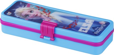 SKI Celerio Pencil Box Frozen Elsa Art Plastic Pencil Box(Set of 1, Light Blue)